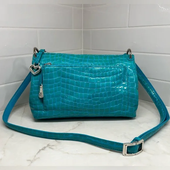 Brighton Bags Brighton Bria Aqua Messenger Embossed Alligator
